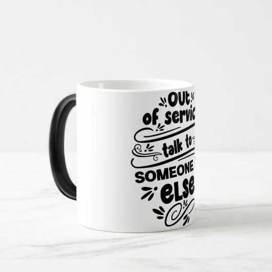 Mug Magic Funny Office Coffee Quotes モーフィングマグカップ (正面左)