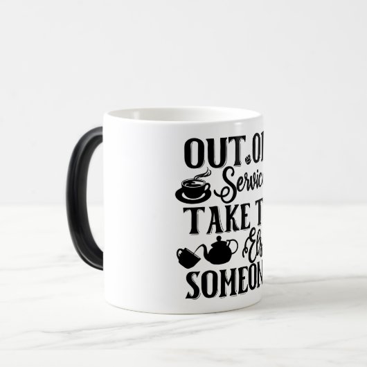 Mug Magic Funny Office Coffee Quotes モーフィングマグカップ (正面左)