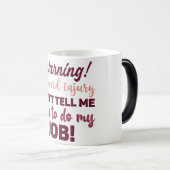 Mug Magic Funny Office Coffee Quotes モーフィングマグカップ (正面右)