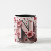 Mug Magic N Valentine Alphabet 3D マグカップ (中央)