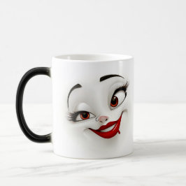 Mug Magic Sarcastic Women Face with Red Lips モーフィングマグカップ