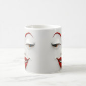 Mug Magic Sarcastic Women Face with Red Lips モーフィングマグカップ (中央)