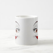Mug Magic Sarcastic Women Face with Red Lips モーフィングマグカップ (中央)