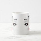 Mug Magic Sarcastic Women Face with Red Lips モーフィングマグカップ (中央)