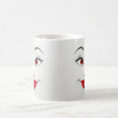 Mug Magic Sarcastic Women Face with Red Lips モーフィングマグカップ (中央)