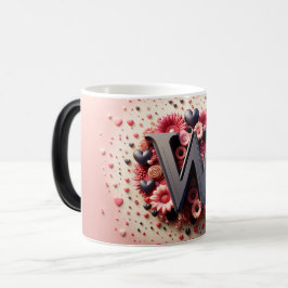 Mug Magic W Valentine Alphabet 3D モーフィングマグカップ
