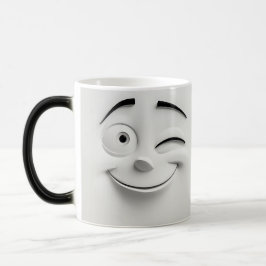Mug Magic Winking Cartoon Face 3D モーフィングマグカップ