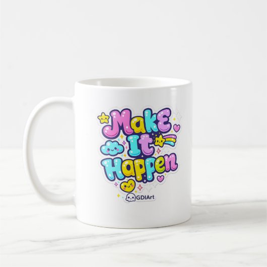 MUG - Make It Happen コーヒーマグカップ (左)