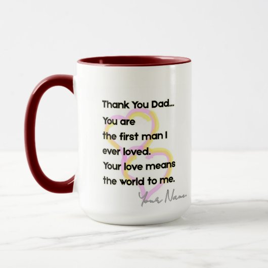 Mug MD02 #ThankYouDad マグカップ (左)