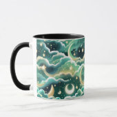 Mug - Mint Green Celestial Moon マグカップ (左)