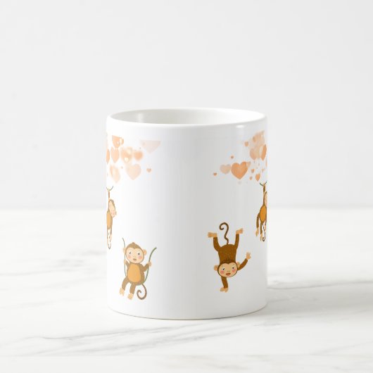 Mug Monkey Happy コーヒーマグカップ (中央)