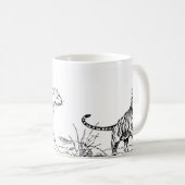 Mug Monochrome Jungle Trio コーヒーマグカップ (正面右)