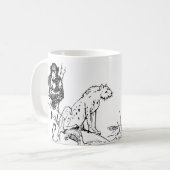 Mug Monochrome Jungle Trio コーヒーマグカップ (正面左)