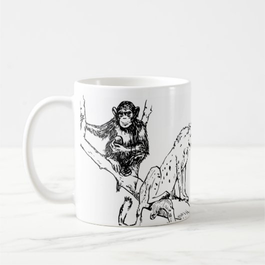 Mug Monochrome Jungle Trio コーヒーマグカップ (左)