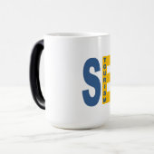 Mug morphing blanche SWEDEN  TOURISM モーフィングマグカップ (正面左)
