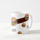 Mug motif burger kawaii "eat skate repeat" コーヒーマグカップ (正面右)