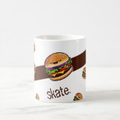 Mug motif burger kawaii "eat skate repeat" コーヒーマグカップ (中央)