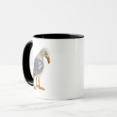 Mug mouette jette un oeil sur sa fiente. マグカップ (正面左)