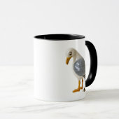 Mug mouette jette un oeil sur sa fiente. マグカップ (正面右)