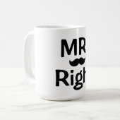 Mug/Mrは髭によって訂正します コーヒーマグカップ (正面左)