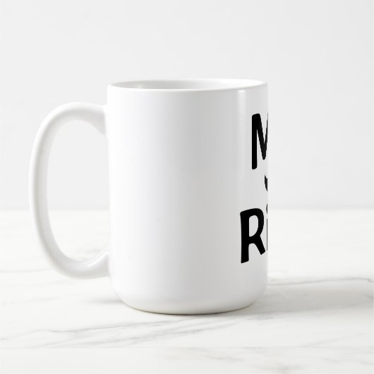 Mug/Mrは髭によって訂正します コーヒーマグカップ (左)