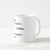 <Mug>、 </Mug>、 <Liquid>、コーヒー、 </Liquid> コーヒーマグカップ (正面右)