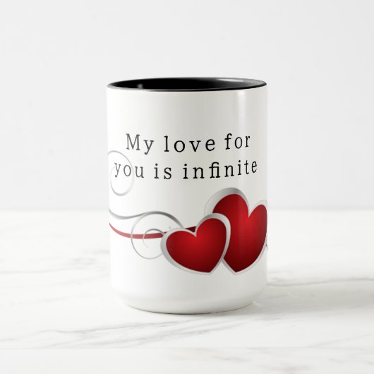 Mug My love for you is infinite マグカップ (中央)