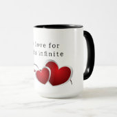 Mug My love for you is infinite マグカップ (正面右)