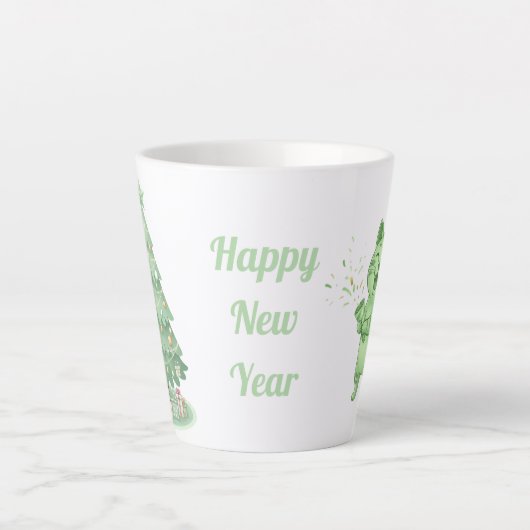 Mug new year gift party カフェラテマグ (正面)