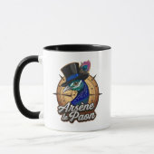 Mug noir "Arsène le Paon" マグカップ (左)