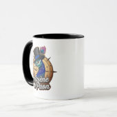 Mug noir "Arsène le Paon" マグカップ (正面左)