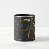 Mug Noir et Or Araignée Mystique et Toile de Rosé マグカップ (中央)
