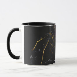 Mug Noir et Or Araignée Mystique et Toile de Rosé マグカップ