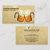 Mug of Beersロゴ | 木目名刺 名刺 (正面/裏面)