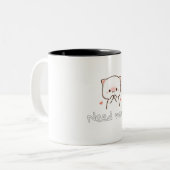 Mug of Sleepy Cat– Need Moar Naps ツートーンマグカップ (正面左)