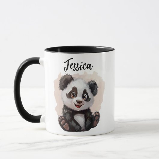 Mug Panda Personnalisé – Custom Panda Coffee Mug  マグカップ (左)