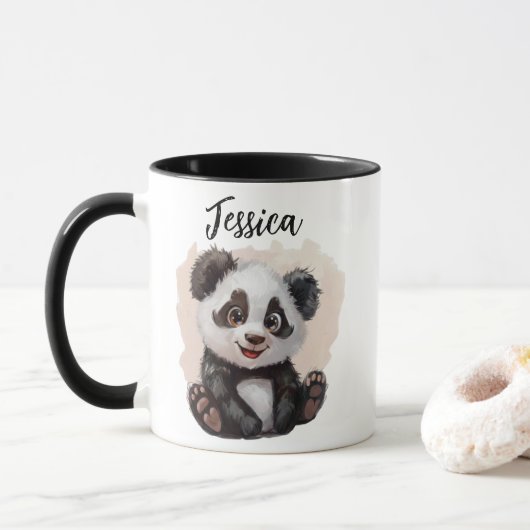 Mug Panda Personnalisé – Custom Panda Coffee Mug  マグカップ (ドーナツ)