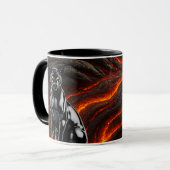 Mug panthère noire devant champ de lave マグカップ (正面左)