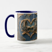 Mug Paper Cut Eagle Two Souls One Heart マグカップ (左)