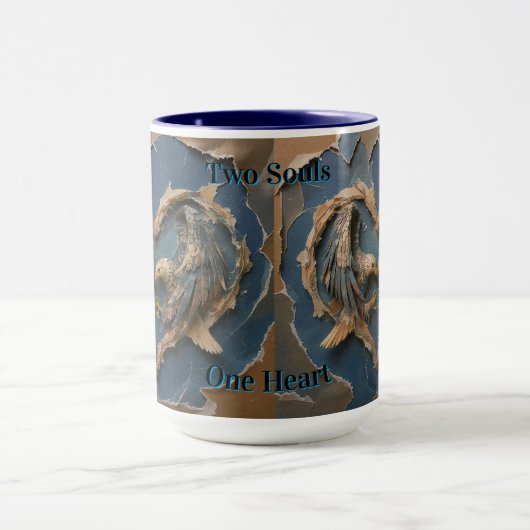 Mug Paper Cut Eagle Two Souls One Heart マグカップ (中央)