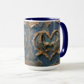 Mug Paper Cut Eagle Two Souls One Heart マグカップ (正面右)