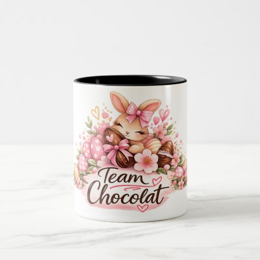 Mug Pâques "Team Chocolat" ツートーンマグカップ (中央)
