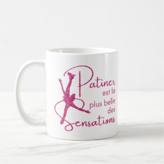 Mug patin à glace Rose brillant sensation コーヒーマグカップ