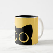 Mug Peeking Cat ツートーンマグカップ (正面右)