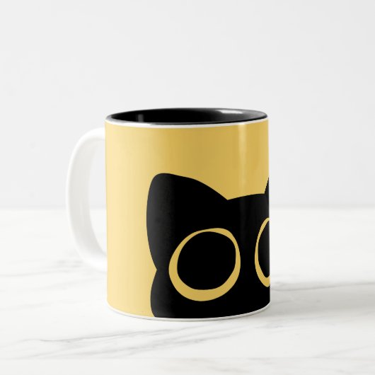 Mug Peeking Cat ツートーンマグカップ (正面左)