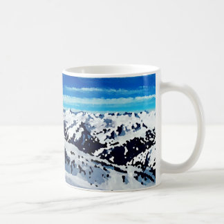Mug peinture sommet montagne neige コーヒーマグカップ