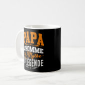 Mug Père - Papa, l'Homme, le Mythe, la Légende コーヒーマグカップ (正面左)