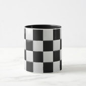 Mug personnalisé noir et blanc brillant. マグカップ (中央)