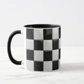 Mug personnalisé noir et blanc brillant. マグカップ (左)