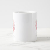 Mug personnalisé Pivoine Aquarelle Rose  ジャンボコーヒーマグカップ (正面)